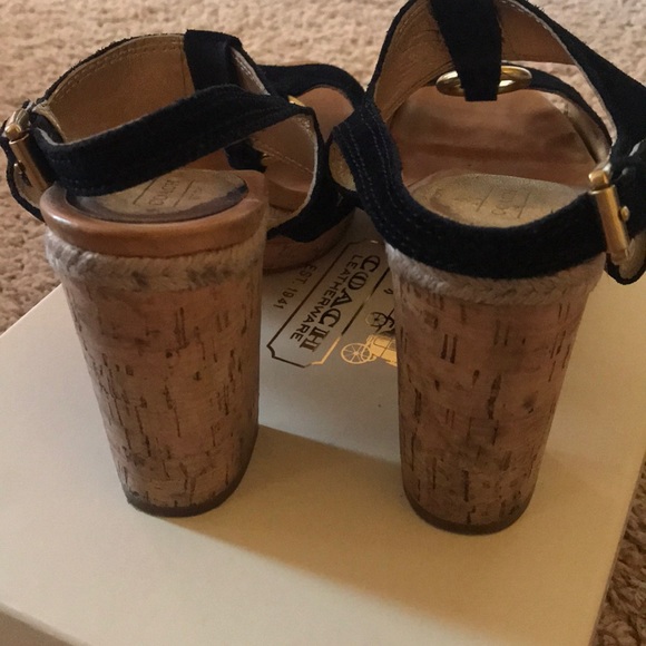 COACH ‘Valeann’ Black Suede Platforms - Picture 4 of 5